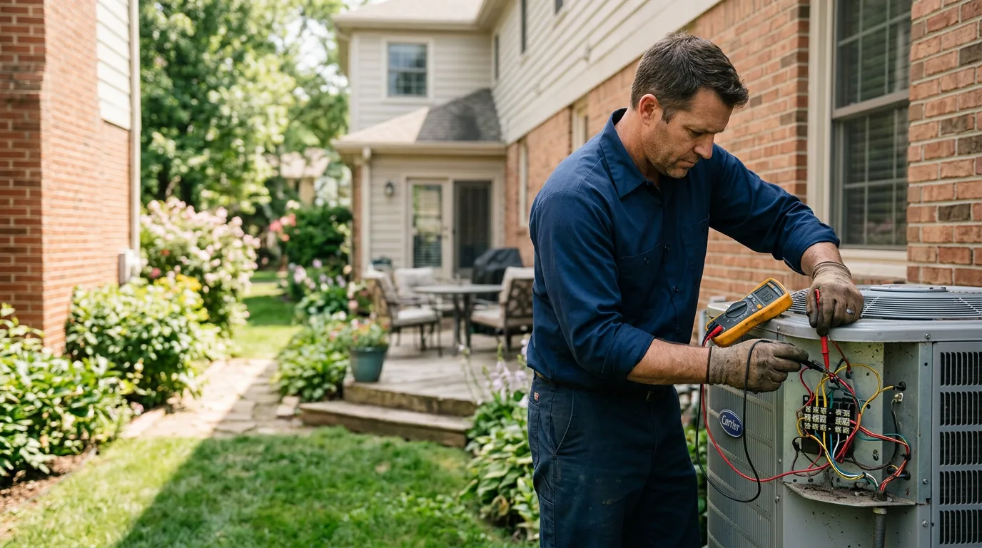 HVAC technician working near Carpio, ND